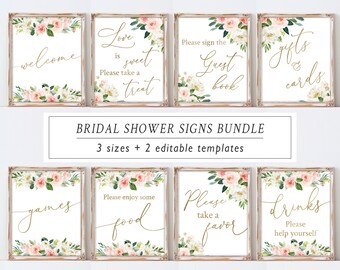 Bridal shower indicators Etsy image regarding Printable Bridal Shower Signs identify Bridal shower signs and symptoms Etsy